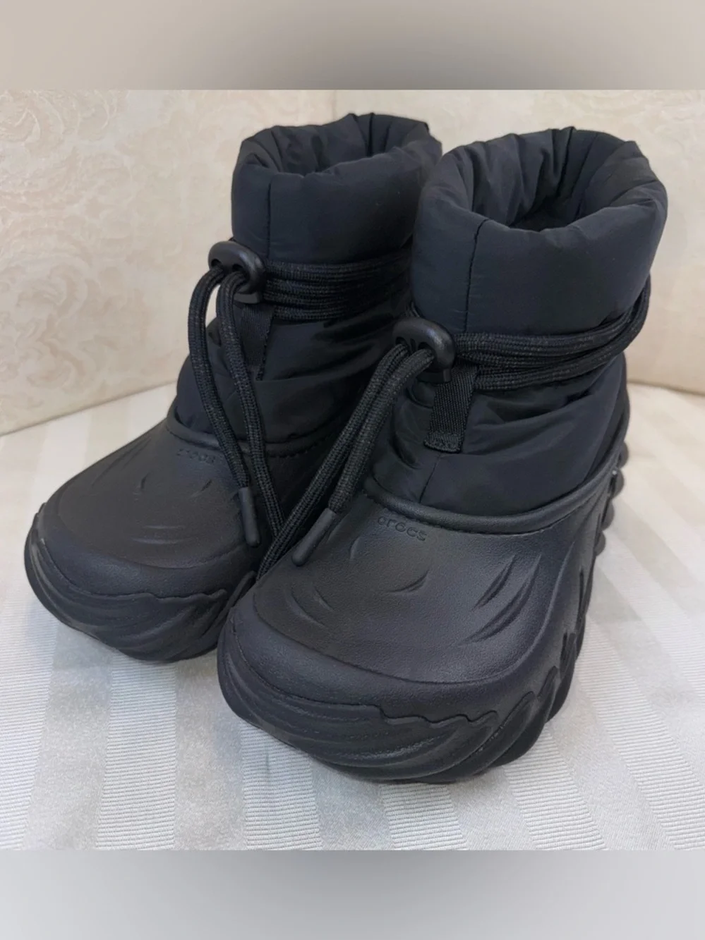 Crocs Echo Insulated Winter Boots Black Chunky Platform US Size: M7/W9 #208716
